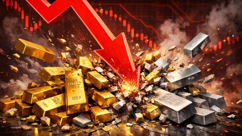 ოქროს ფასი 5 თვეში 28%-ით დაეცა, ვერცხლის – განახევრდა