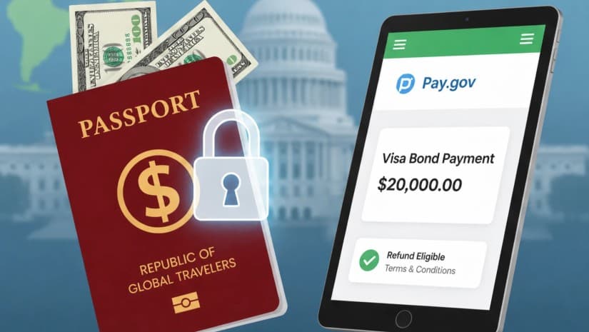 აშშ 50 ქვეყნისთვის visa bond-ის მაქსიმალურ თანხას $20 000-მდე ზრდის – $5000-იანი დეპოზიტი უქმდება
