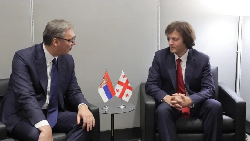 ირაკლი კობახიძე სერბეთის პრეზიდენტს ალექსანდარ ვუჩიჩს შეხვდა
