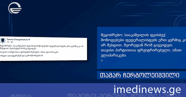 თამარ ჩერგოლეიშვილი მიხეილ სააკაშვილის წინააღმდეგ - ოპოზიციურ ალიანსში Facebook სტატუსებით ბრძოლა გრძელდება. „ქრონიკის“ სიუჟეტი