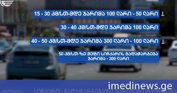 სიჩქარის გადაჭარბებაზე ჯარიმების სისტემა იცვლება - რა შემთხვევაში მცირდება თანხის ოდენობა. „ქრონიკის“ სიუჟეტი