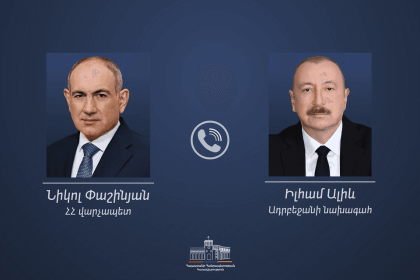 ფაშინიანმა და ალიევმა სატელეფონო საუბრისას სომხეთ-აზერბაიჯანის სამშვიდობო პროცესის პროგრესი განიხილეს