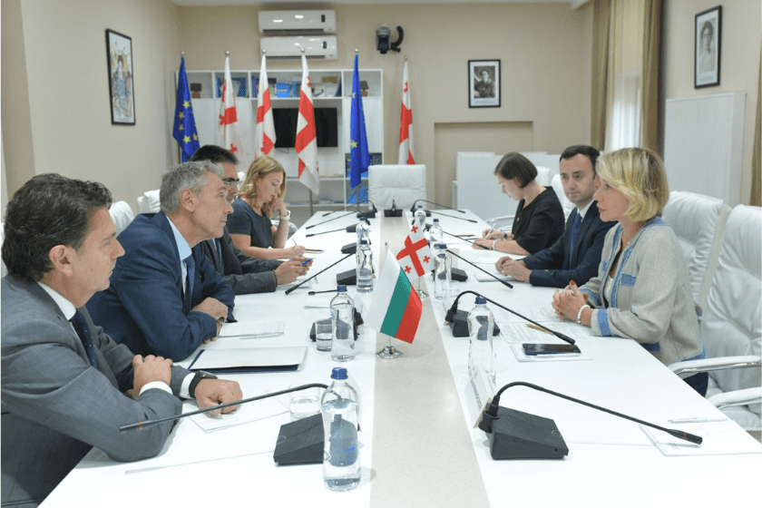 ნინო წილოსანი და ლევან მახაშვილი ბულგარეთის საგარეო საქმეთა სამინისტროს დელეგაციას შეხვდნენ