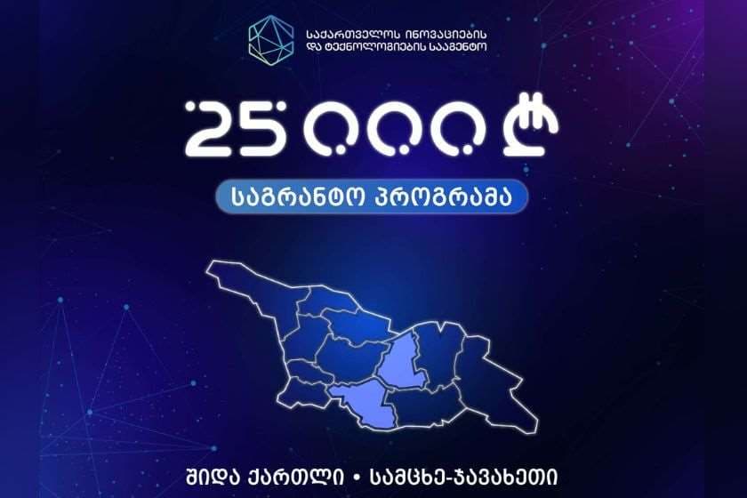 GITA სამცხე-ჯავახეთისა და შიდა ქართლის რეგიონებში საგრანტო კონკურსს „25 000 ლარამდე ინოვაციების გრანტები რეგიონებისთვის“ აცხადებს