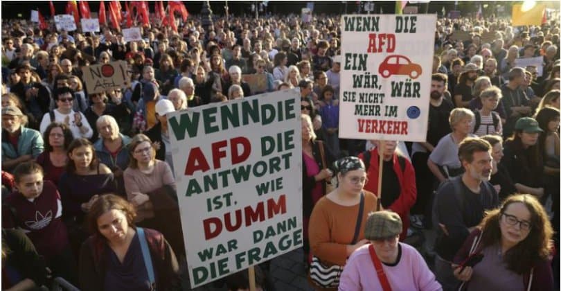 AfD-ს წარმატებამ გერმანიაში მწვავე პოლიტიკური კრიზისი და პროტესტი გამოიწვია