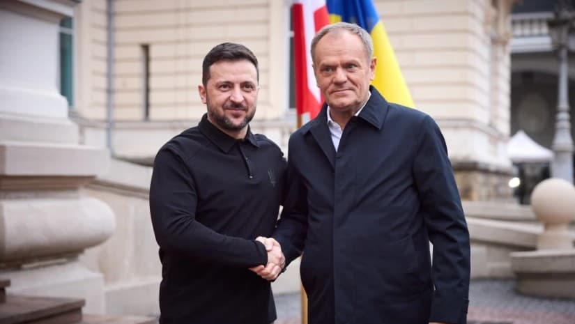 ზელენსკი დღეს პოლონეთში ჩავა და დონალდ ტუსკს შეხვდება