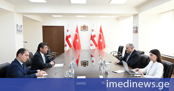 მიხეილ სარჯველაძე საქართველოში თურქეთის ელჩს - მუსტაფა თურქერ არის შეხვდა