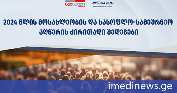 საქსტატის ინფორმაციით, ქვეყნის მოსახლეობის რიცხოვნობა 2024 წელს 3 მილიონ 930 ათას ადამიანს შეადგენს, რაც 2014 წელთან შედარებით 5.8%-ით მეტია. მოსახლეობის 84.1% ანუ 3 მილიონ 304 ათასი ეროვნებით ქართველია. ქვეყანაში მცხოვრები ქართველების რაოდენობა გაზრდილია 2.5% -ით ანუ 80 ათასი კაცით