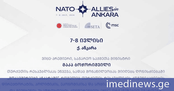 თურქეთში დღეს ღონისძიება „მოკავშირეები ანკარაში“ გაიხსნება, რომელშიც მაკა ბოჭორიშვილი მიიღებს მონაწილეობას