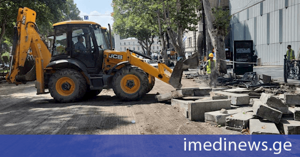 რუსთაველის გამზირზე სარეაბილიტაციო სამუშაოები ინტენსიურ რეჟიმში მიმდინარეობს
