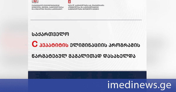 ჯანმომ საქართველოს C ჰეპატიტის ელიმინაციის პროგრამა წარმატებულ მაგალითად დაასახელა