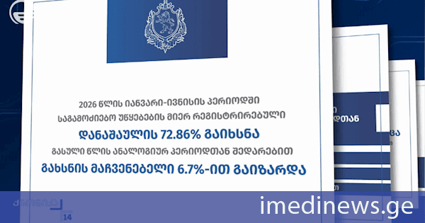 2026 წლის პირველი 6 თვის განმავლობაში რეგისტრირებული დანაშაულის 72.86% გაიხსნა, რაც გასული წლის ანალოგიურ პერიოდთან შედარებით 6.7%-იანი ზრდაა - შინაგან საქმეთა სამინისტრომ სტატისტიკა შეაჯამა