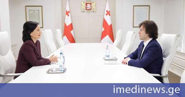 ირაკლი კობახიძე ლატვიაში საქართველოს საგანგებო და სრულუფლებიან ელჩს ანა აბულაძეს შეხვდა