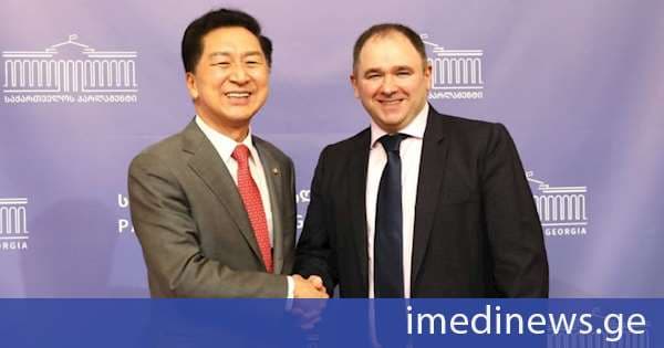 ნიკოლოზ სამხარაძე კორეის რესპუბლიკის ეროვნული ასამბლეის დელეგაციას შეხვდა