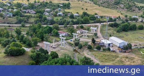 ფონიჭალა-მარნეული-გუგუთის გზაზე მდინარე ხევისწყალზე ახალი ხიდი შენდება