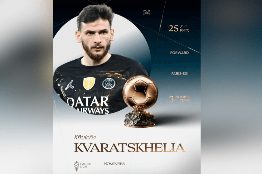 ხვიჩა კვარაცხელია „ოქროს ბურთის“ 2026 წლის ნომინანტებს შორის დასახელდა