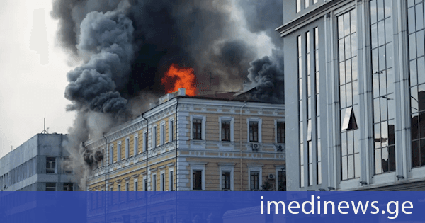 ზელენსკის განცხადებით, რუსეთმა კიევში უკრაინის მეცნიერებათა აკადემიის შენობა დაბომბა